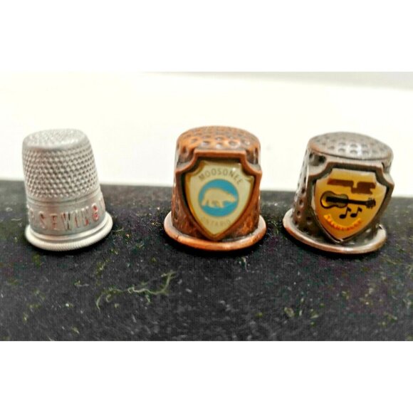Vintage Metal Thimbles Lot of 5 See photos and details - Picture 10 of 11